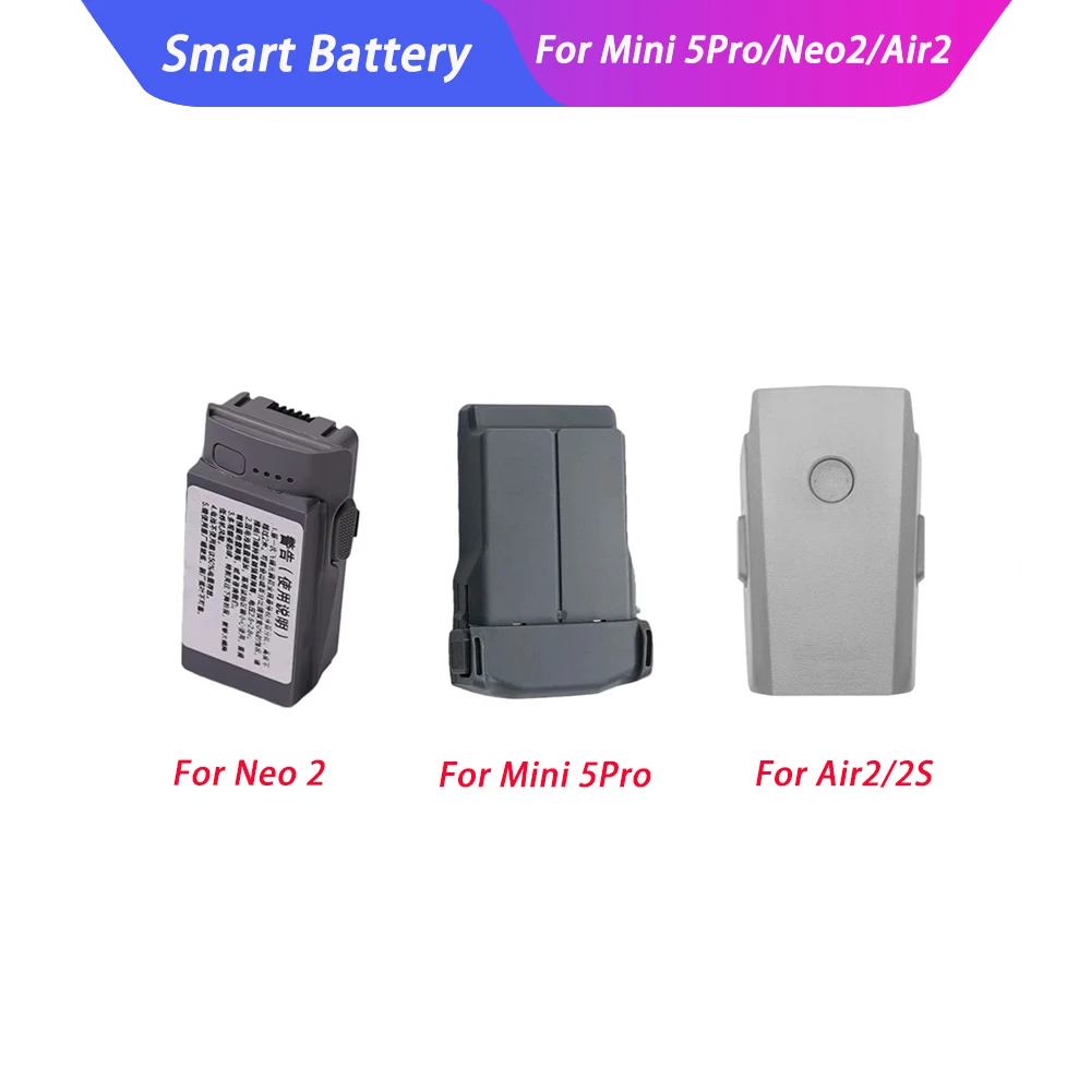 Batterie drone DJI 5000mAh Mini 5Pro, 3300mAh Neo 2, 3750mAh Air 2