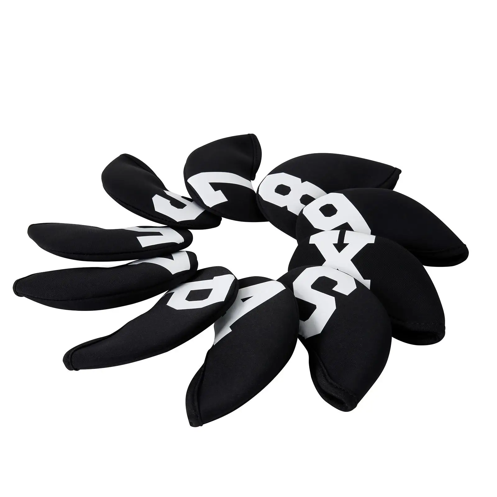 

10x Golf Iron Covers Set Neoprene Waterproof Golf Iron Headcovers for Golf Accessory Women