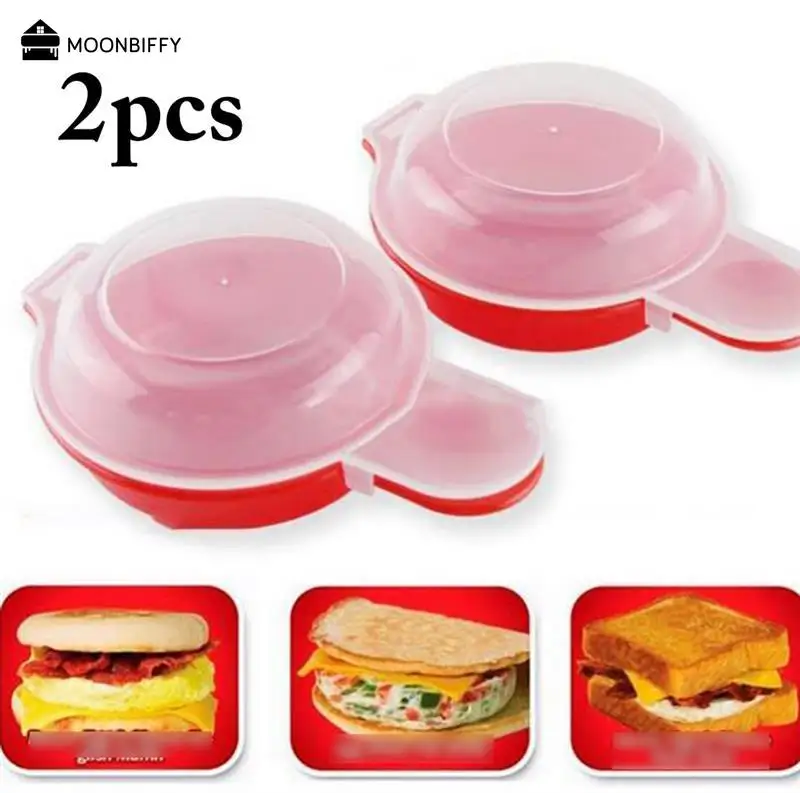 Easy Eggwich Microwave Egg Cooker Egg Hamburg Omelet Making Tool 2pcs egg cooker