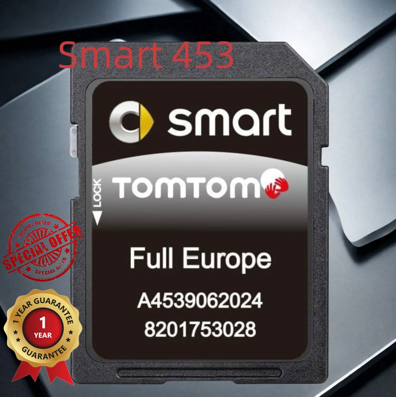 16GB SMART 453 SAT NAV MAP UPDATE /2025 UPDATE SD CARD EUROPE