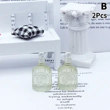  2pcs 1:12 Scale Perfume Miniature Furniture Fabric Model Mini Dollhouse Furniture Doll Bedroom Bath Dolls House Accessories 