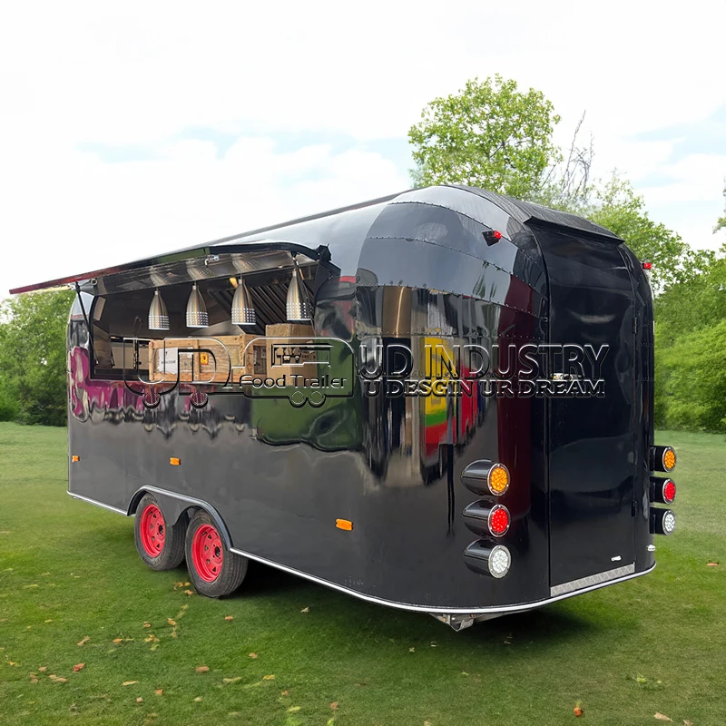 Description Picture 6 of itemUrdream Stainless Steel Food Trailers Fast Food Truck For Outdoor Restaurant Mobile Kitchen Equipment With Ice Cream Carts