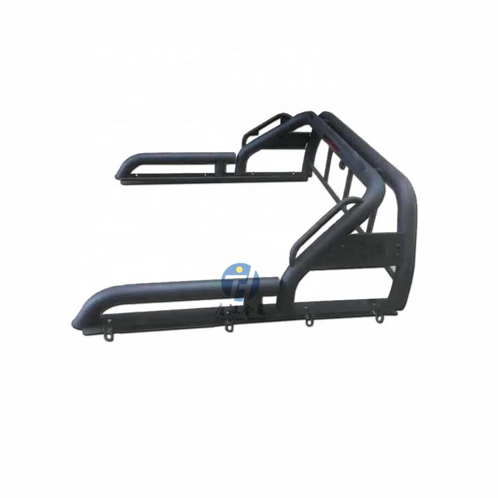 블랙 스포츠 롤바 4X4 픽업트럭 블랙 스틸 롤바 (하이럭스 레보/비고용) 루프 바스켓 포함