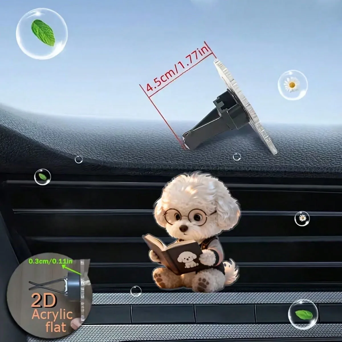 Clip decorative per bocchette dell'aria dell'auto, accessori alla moda per interni auto, diffusori di fragranze, aria fresca, decorazioni per interni auto - immagine 2