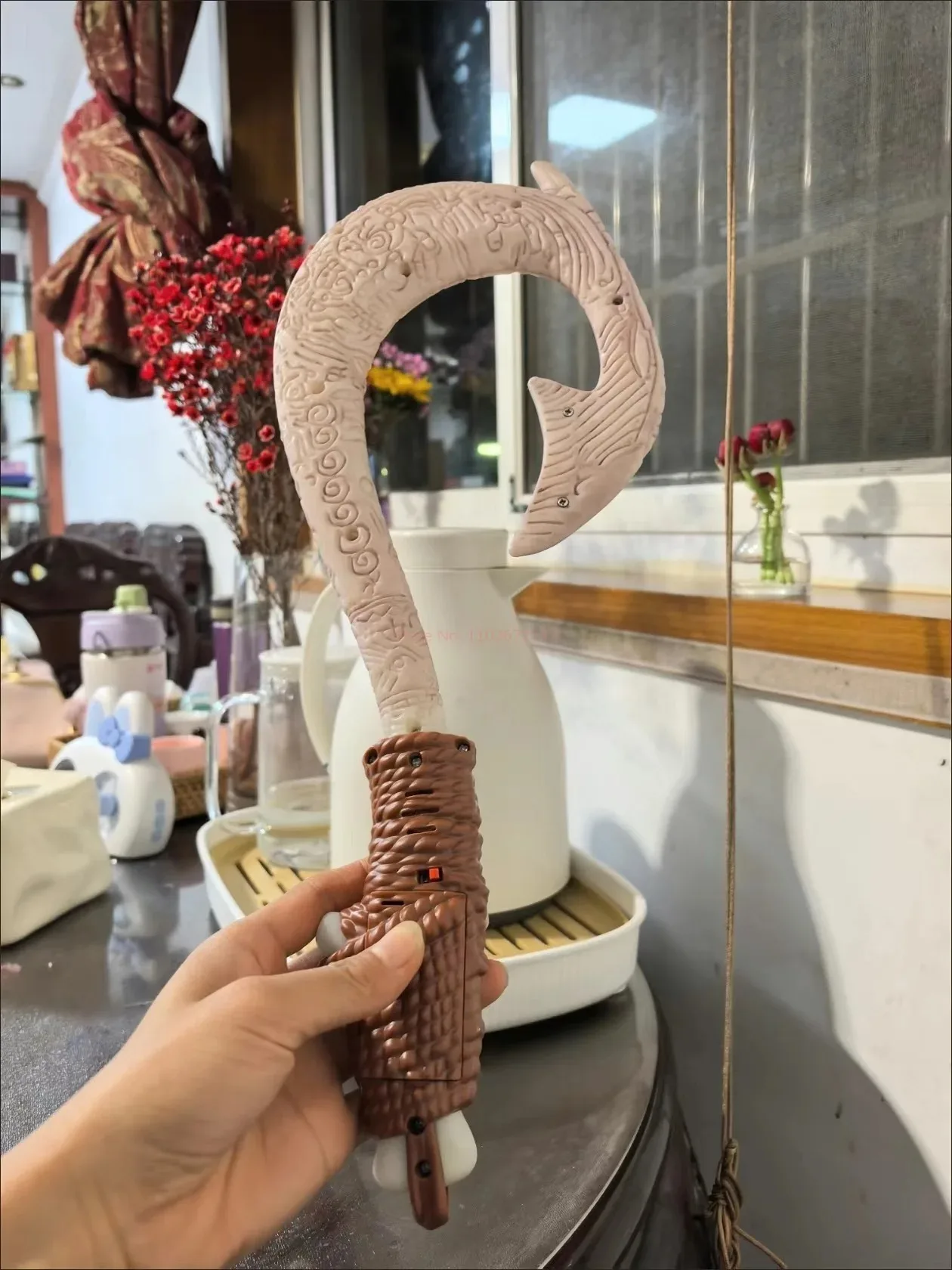 New 42cm Disney Moana 2 Ocean Adventure Fish Hook Knife Figure Toys With Light Cosplay Maui Weapon Children Birthday Giftstoys