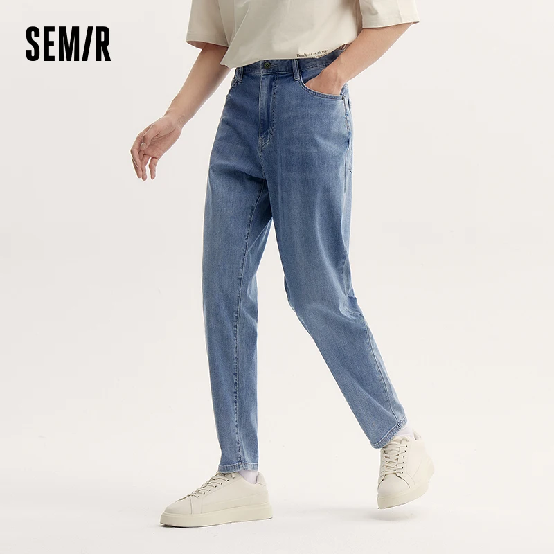 

Semir Jeans Men Summer Fashion Classic Washed Tapered Trousers Cool Feeling Simple Commuter Style