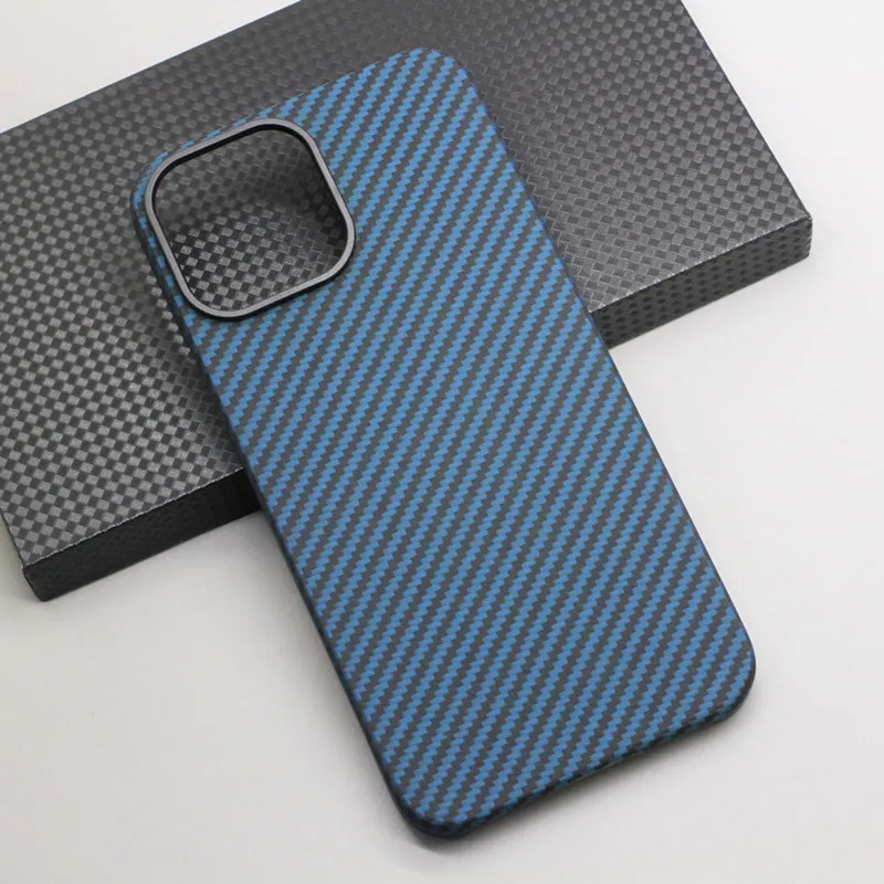 Amstar Magnetic Carbon Fiber Phone Case for iPhone 13 Pro Max Case Ultra-thin Aramid Fiber Magnetic Cover for iPhone 13 Mini 
