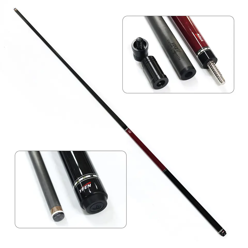 High end Yfen Carbon Fiber Shaft Maple Wood Butt Billiard Jump