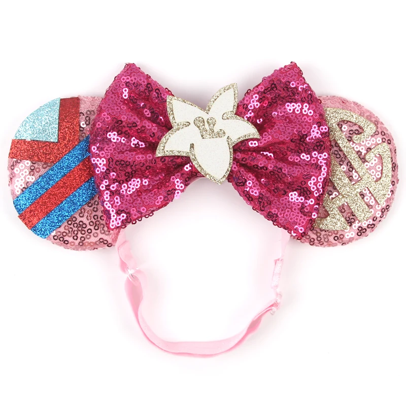 3,3 m Minnie Mickey Ohren Elastische Stirnbänder Modische Glitzer Verstellbare Haarbänder Baby DIY Haaraccessoires Festival Reise Party – Detail 9