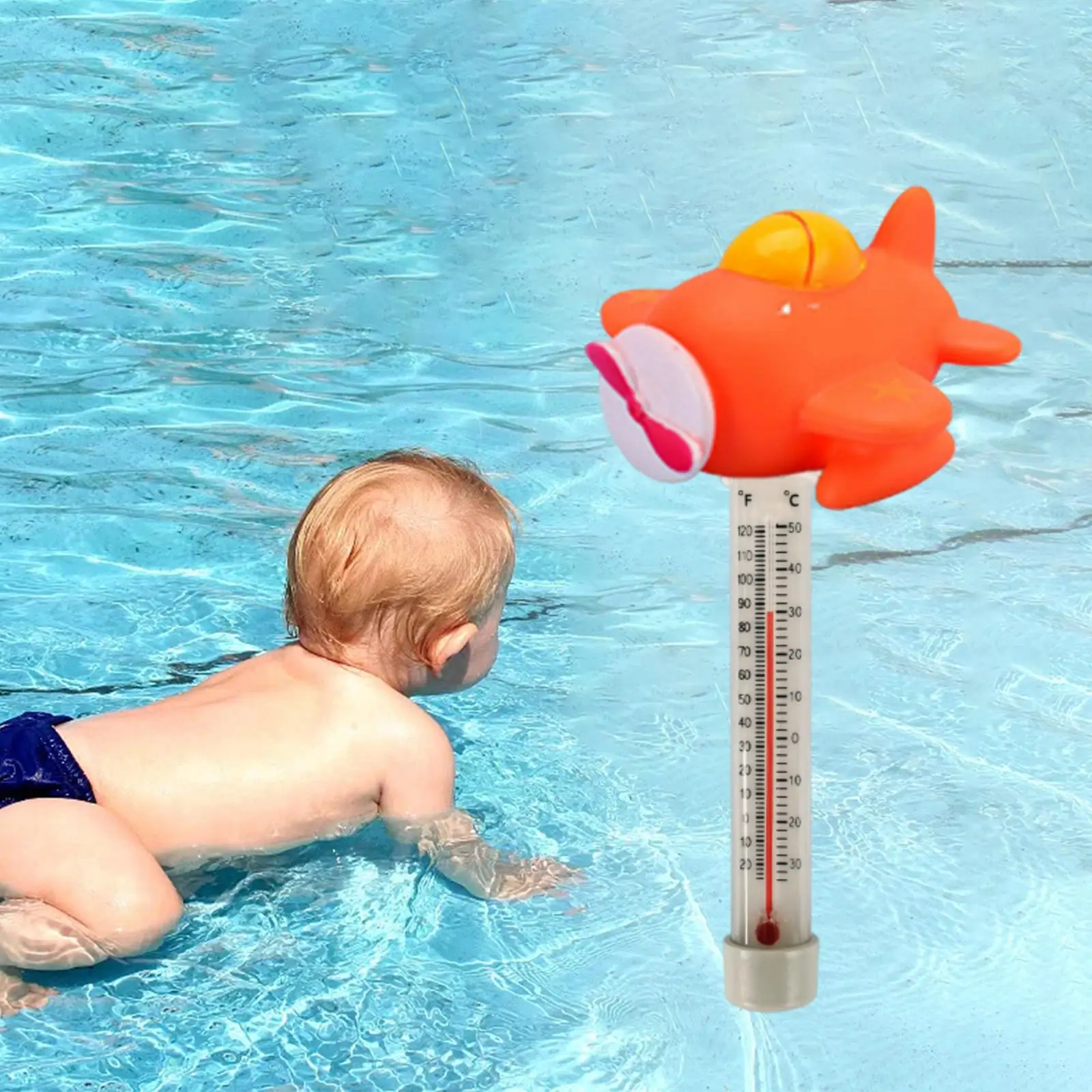 

Плавающий Термометр для воды, аксессуары для бассейна большого размера для пруда, горячей ванны, бассейна