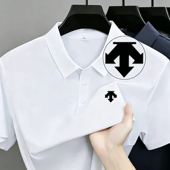 Polo ricamata da uomo 26, maglietta sportiva alla moda, estiva, comoda, traspirante, per il tempo libero, di alta gamma