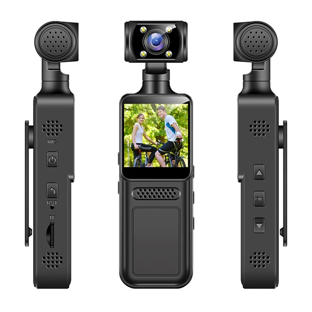 Action Mini Camera Outdoor Sport Video Recorder Body Camera Night Vision 180 Rotatable Wearable Body Worn Cam For Outdoor Sport