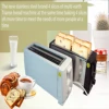 4 Slice Toaster, White Multifunction Breakfast Machine, Home Breakfast Machine Toaster, Sandwich Toaster 1