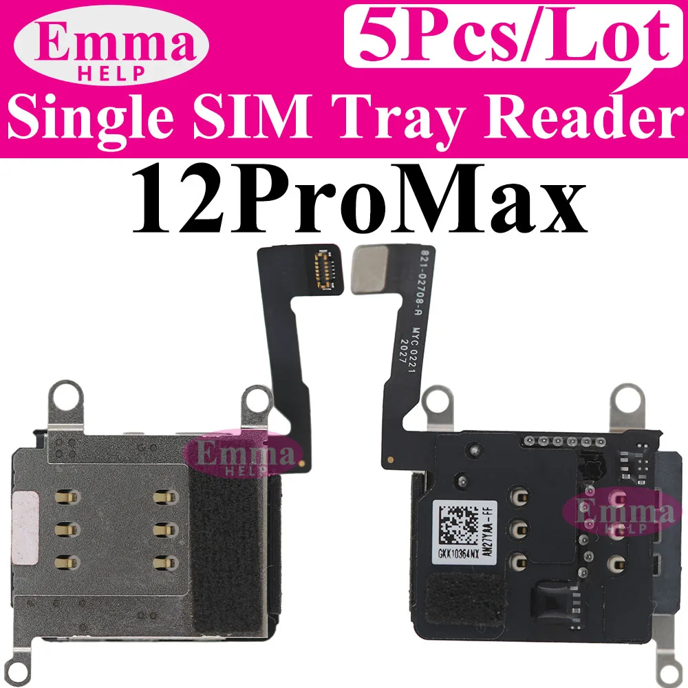 5Pcs SIM Card Tray Socket Slot Adapter Connector Reader Flex Cable Single  For iPhone 11 12 13 15 Pro Max 14 Plus XS XR - AliExpress