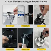 Ensemble de tournevis à cliquet magnétique 40 en 1 avec poignée détachable, 180 °   Clé à cliquet, mécanisme à 45 dents, réparation électronique, bricolage 6