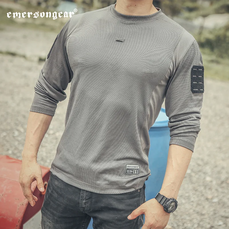 Combat Shirts Tactical UMP Frogmen T-Shirt Men Fitness Sport Long Sleeve Hunting Climbing Shirt Camping Breathable Clothes EM9541