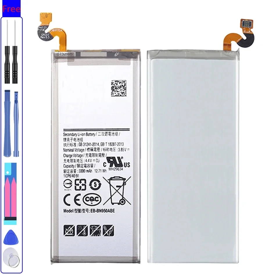 

EB-BN950ABE 3300mAh Battery For Samsung Galaxy Note 8 Note8 N950 SM-N950F N950FD N950U/U1 N950W N950N N9500 Batteria + Free Tool