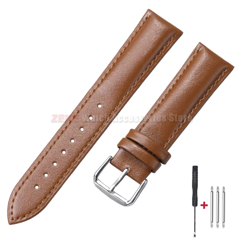 Luxurious Genuine Calfskin Leather Watch Band – Universal Fit Bracelet Strap Accessories