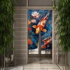 Japanese Koi Fish Door Curtain Fengshui Kitchen Bedroom Doorway Curtain Entrance Hanging Half-Curtain Partition Curtain Drape 2