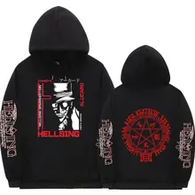 

Anime Hellsing Alucard Pattern Hoodie Men Women Manga Harajuku Hoodies Long Sleeve Oversized EU Size Sweatshirt Original Clothes