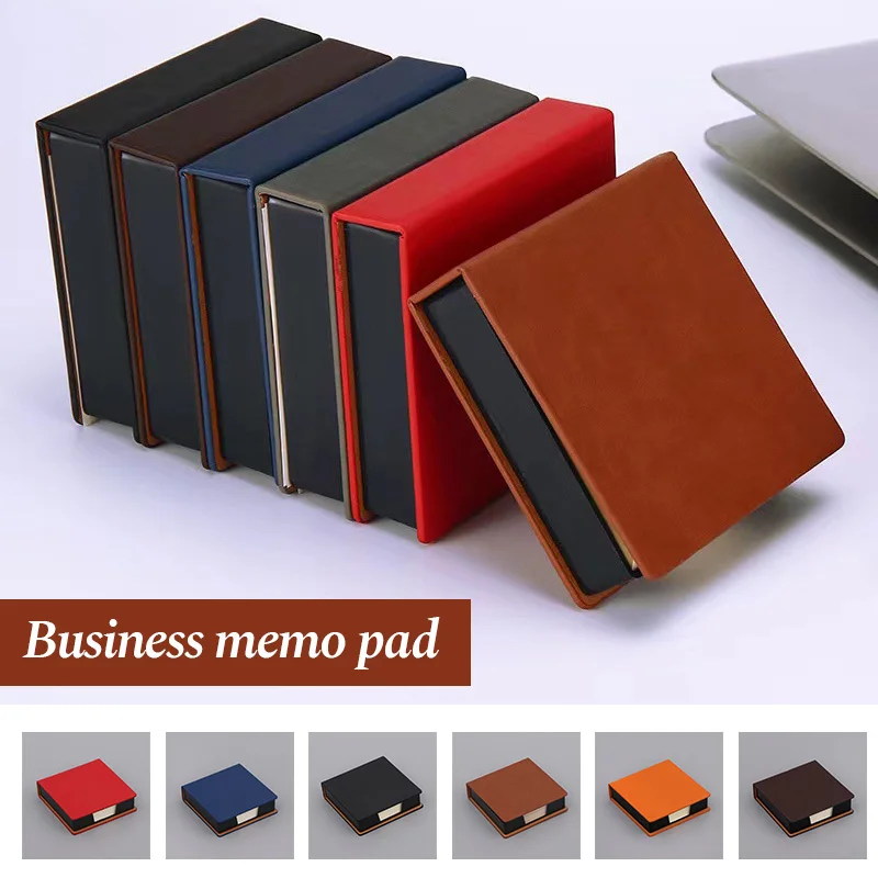 

6 pcs PU Post It Notes Box Note Pad Dispenser Hold Up To 160 Notepads for Office New Business Office Note Box Easy To Use