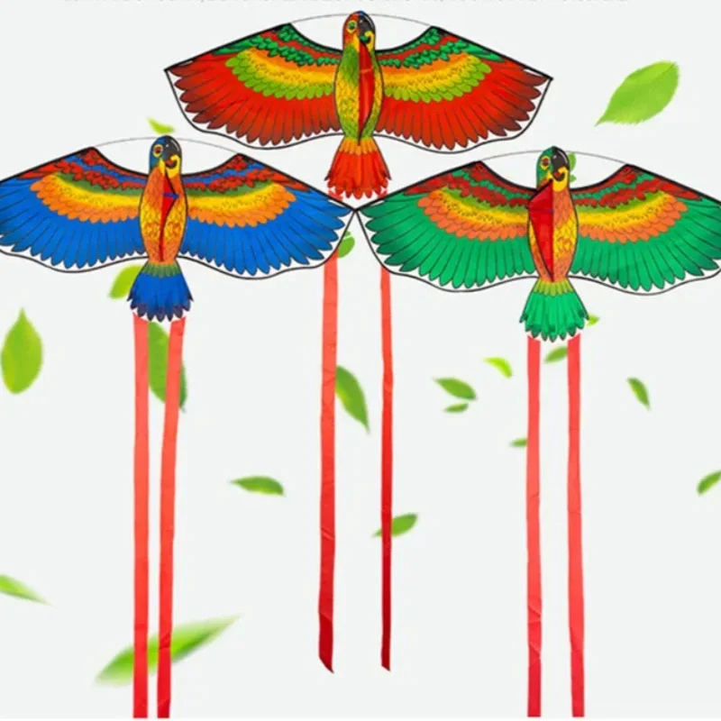 

free shipping parrot kites flying toys for children kites reel weifang kites factory volantines paragliding equipment flying koi