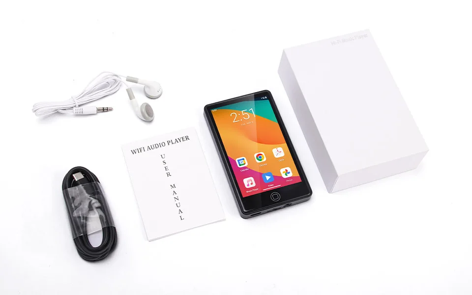 UNIWA MP004 MP4 Player Android 14 with Bluetooth and WiFi 4 Inch 3+32GB/4+64GB 2000mAh MP3 MP4 Players FM Radio Whatsapp YouTube