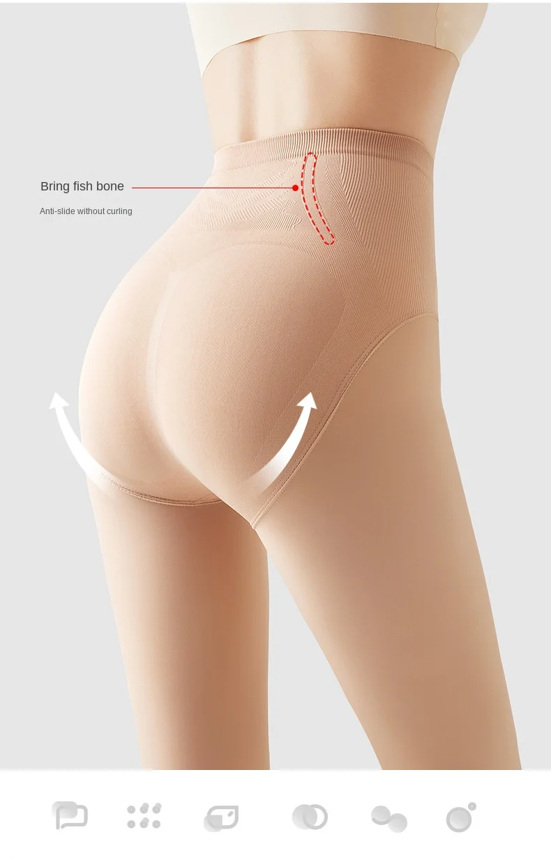 Tall Socks Bare Leg Artifact Female Autumn and Winter Plus Veet Padded Stockings Extended Nude Leggings_voghion.com