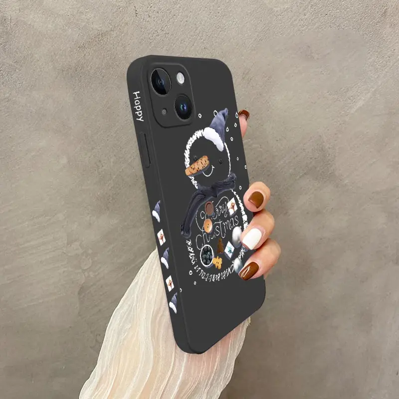 thumbnail image 1 of Funda de teléfono con motivos navideños para iPhone 14, 13, 12, 11 Pro Max, Mini, X, XR, XS, SE2020, 8, 7 Plus, 6, 6S Plus, 1 of 5
