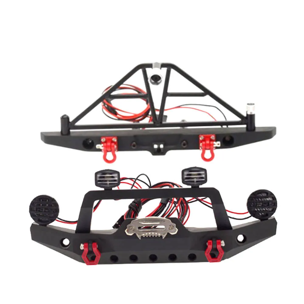 Paraurti Posteriore In Metallo Con Anelli Anticollisione Per Assiali SCX10 90046 TRX4 – 1/10 RC