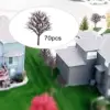 70x Model Trees Peach Tree Miniature Trees Model Tree Landscape Diorama for Train Garden Scenery Landscape DIY Crafts Sand Table 5
