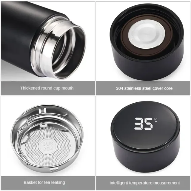 500ml Stainless Steel Thermos Bottle with Digital Temperature Display LED Intelligent Temperature Measurement Cup Vacuum Flask 5