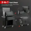 Tool Chest 6 Drawers Extra Large Rolling Too Storage Cabinet with 4” Universal Lockable Wheels Auto Lock Protective Liner 2