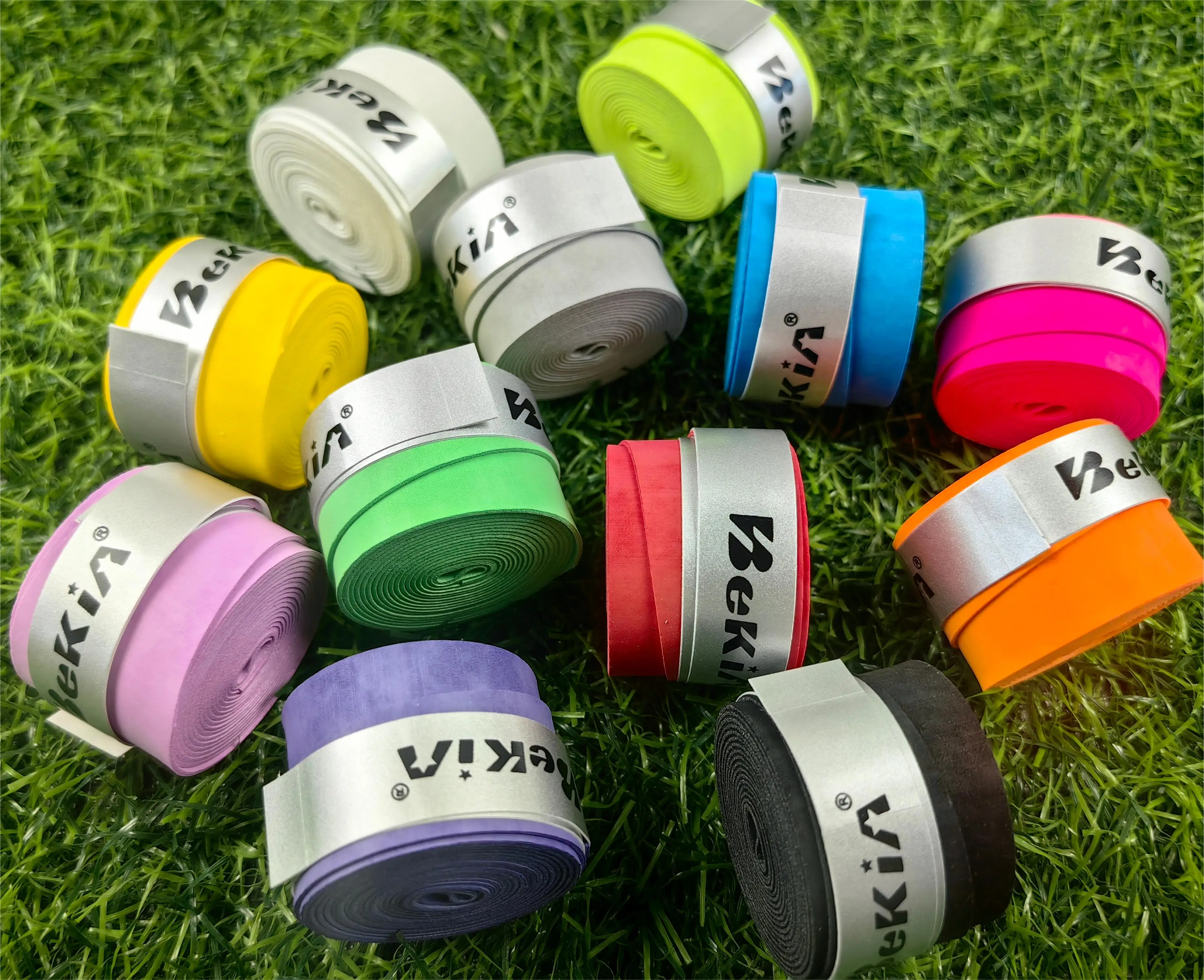 60pcs/Pack Dry Tennis Racket Grip Anti-skid Sweat Absorbed Wraps Taps Badminton Grips Racquet Vibration Overgrip Sweatband
