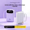 20000mAh 4 in1 Built-in Cable Power Bank, 22.5W Fast Charging Portable Charger, Ultra Slim External Battery for iPhone Samsung 5