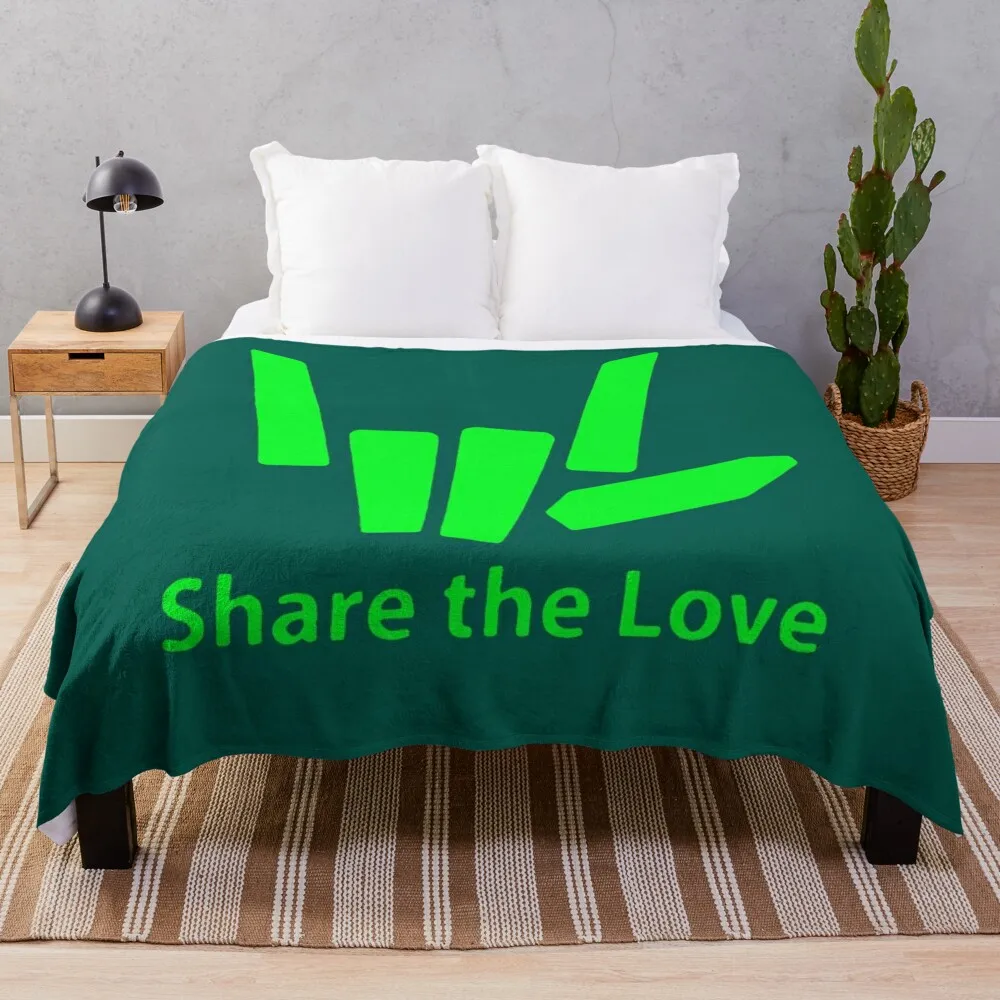 

Get Here Kids Original share The Love hoodie Throw Blanket Quilt Bed Blankets