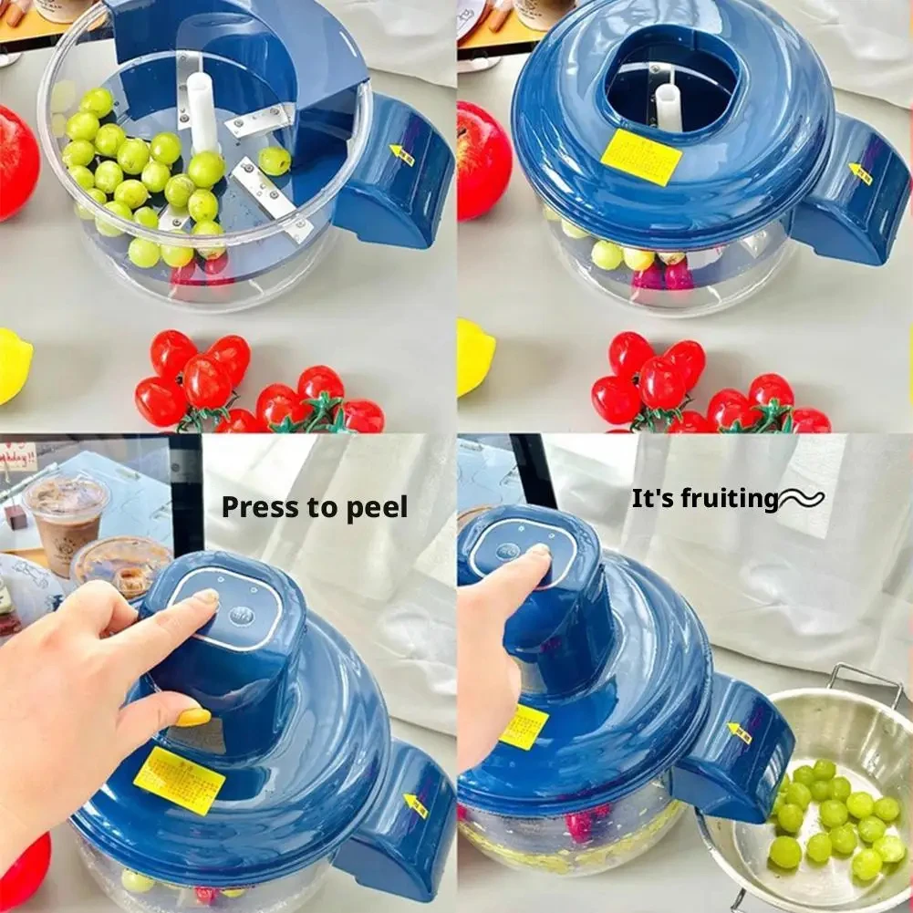 Description Picture 3 of itemAutomatic Electric Grape Peeler Machine - Hands-Free Skin Remover for Berries Fruits, Fruit Prep Tool, Effortless Peeling