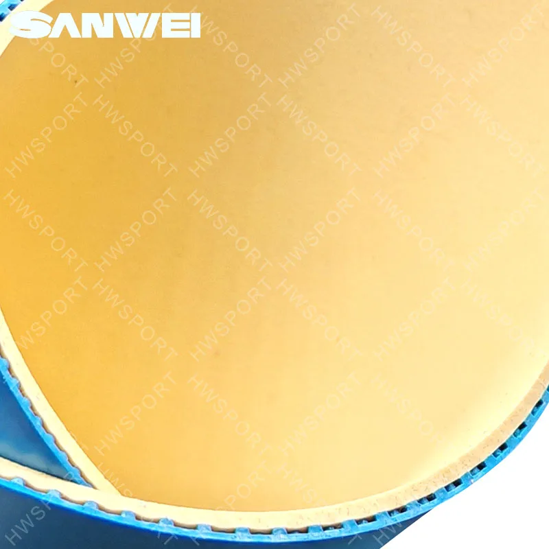 Table Tennis Rubber SANWEI AU Golden Non Sticky Blue Pink with Cake Sponge Made In China