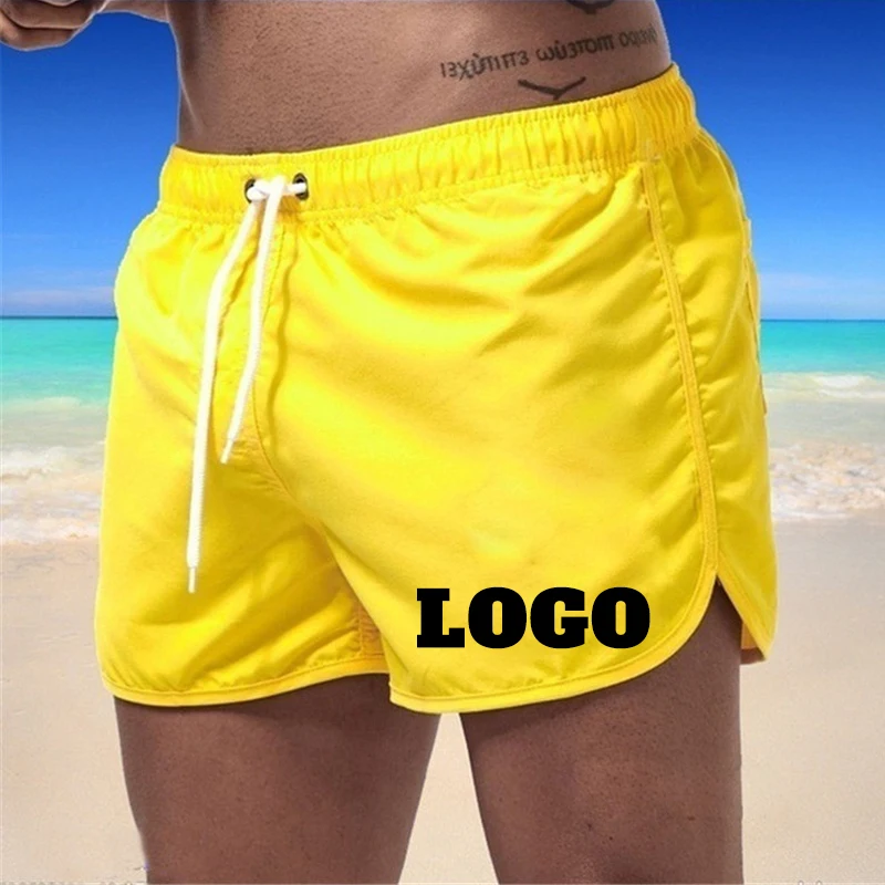 Custom Logo Summer Swimwear Men Swimsuit Sunga Masculina Mens Swimming Shorts Trunks Sungas De