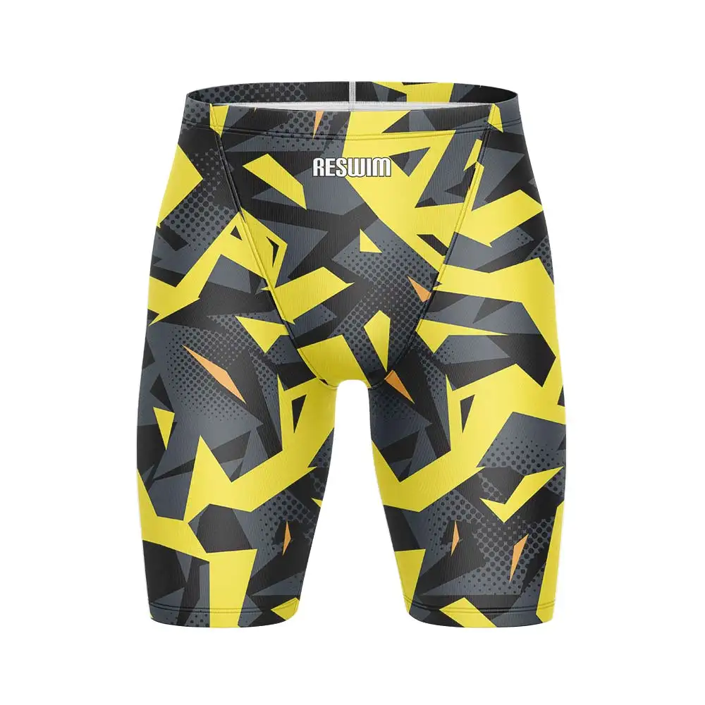 Men's Jammers Swimwear Athletic Training Swimsuit Swim Tights Shorts Swimming Trunks Beach UV Pants Breathable Bathing Suit