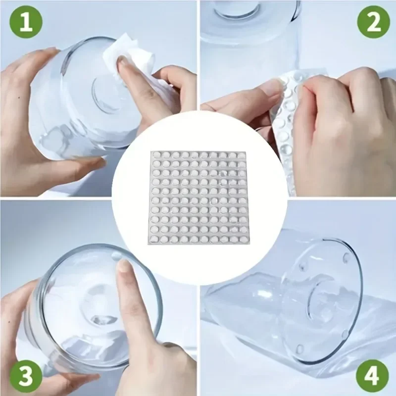 100Pcs/sheet Self Adhesive Door Stopper Clear Rubber Cushion Protective Pads Soft Anti Slip Shock Absorber Pads-Dampe Feet Pads