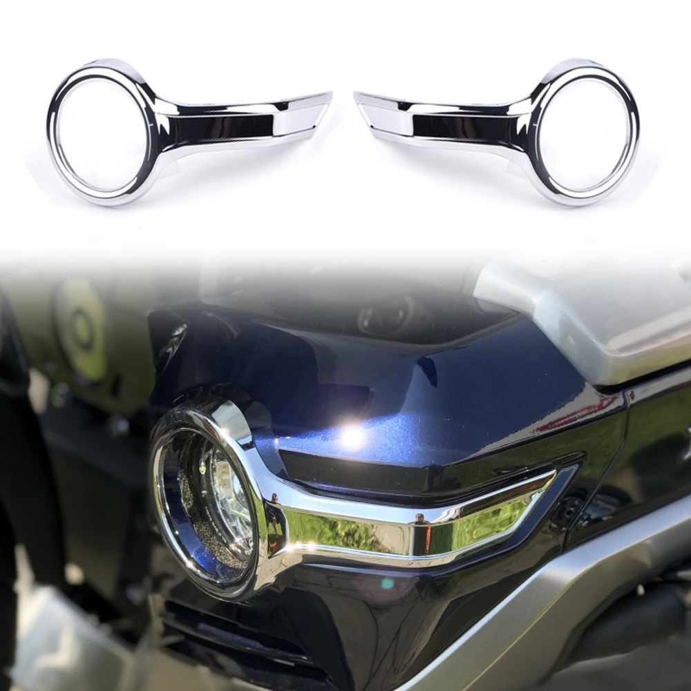Panical Fog Light Fairing Cover Tirm Fog Light Housing Kit For Honda Gold Wing GL1800 F6B 2018-2023 Pearl Chrome Chrome Black