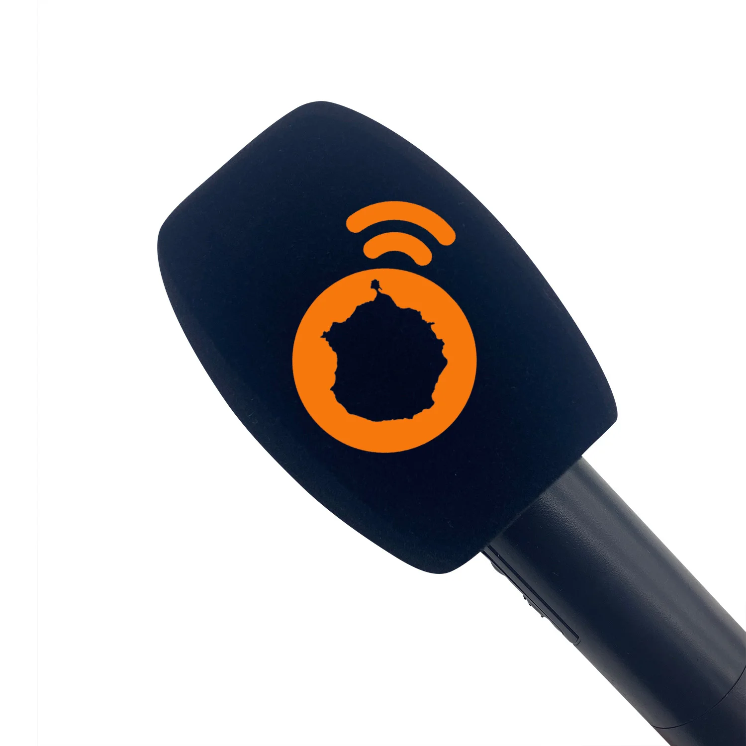 Maßgeschneiderte Beflockung, quadratisches Schaumstoff-Logo, TV-Stationen, Reporter, Interview-Mikrofon, Schwammkappe, Windschutzscheibe für Handheld-Interview-Mikrofon – Detail 10