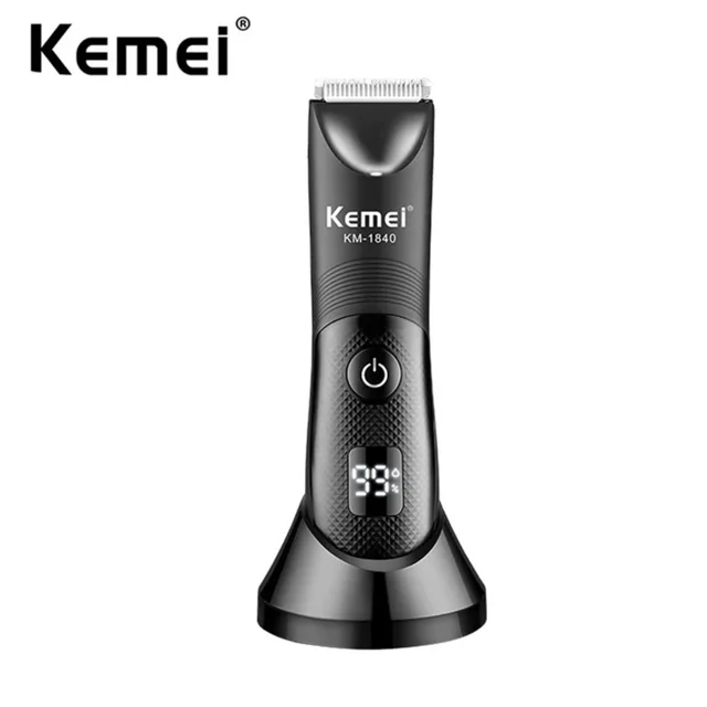 Электрическая машинка для стрижки волос Kemei водонепроницаемый инструмент для стрижки волос в форме шара для ухода за волосами док-станция для лбика керамическое лезвие перезаряжаемая Мужская гигиеническая бритва 1