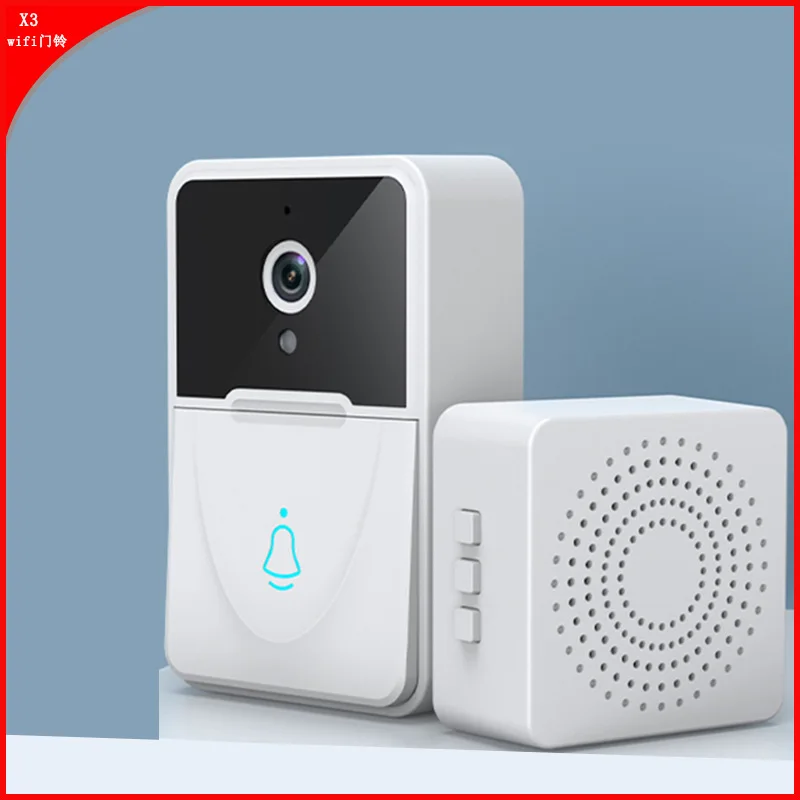 

Smart Wireless Doorbell Visual Doorbell Wifi Doorbell Comes Standard with Ding-dong Machine Rechargeable Built-in Battery