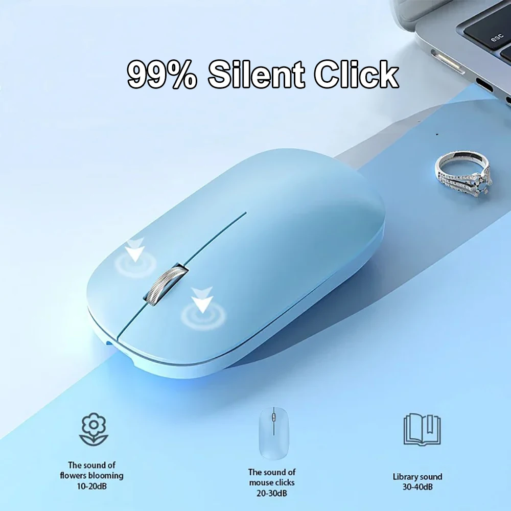 Dual-Mode Bluetooth Mouse 2.4G Wireless Mouse Rechargeable Mouse Gaming Mice Office Silent Button Mouse for PC Laptop Tablet