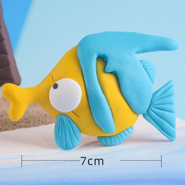 Fish Baby Birthday Cake Topper Sea Animal Fish Figures Toppers Baby Shower  Whale Topper Ocean Theme Birthday Party Decorations