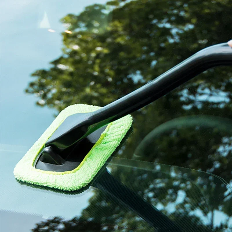 Window Cleaning Kit Universal Car Long-Handle Windshield Brush for Auto Detailing Easy Reach & Scratch Free