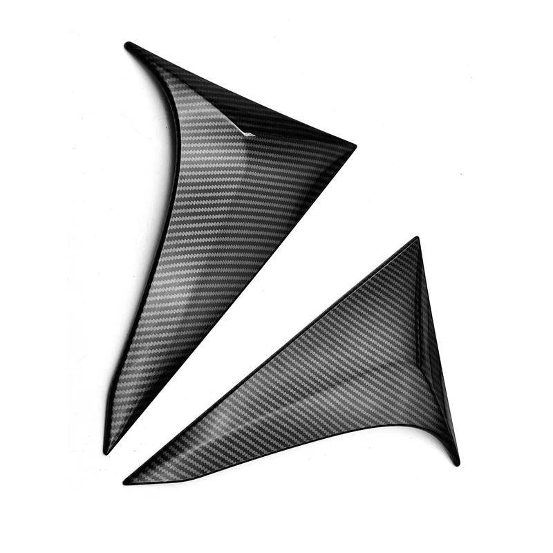 Car Rear Window Spoiler Side Wing Trim Cover Decorate For Honda HRV HR-V Vezel Carbon Fiber