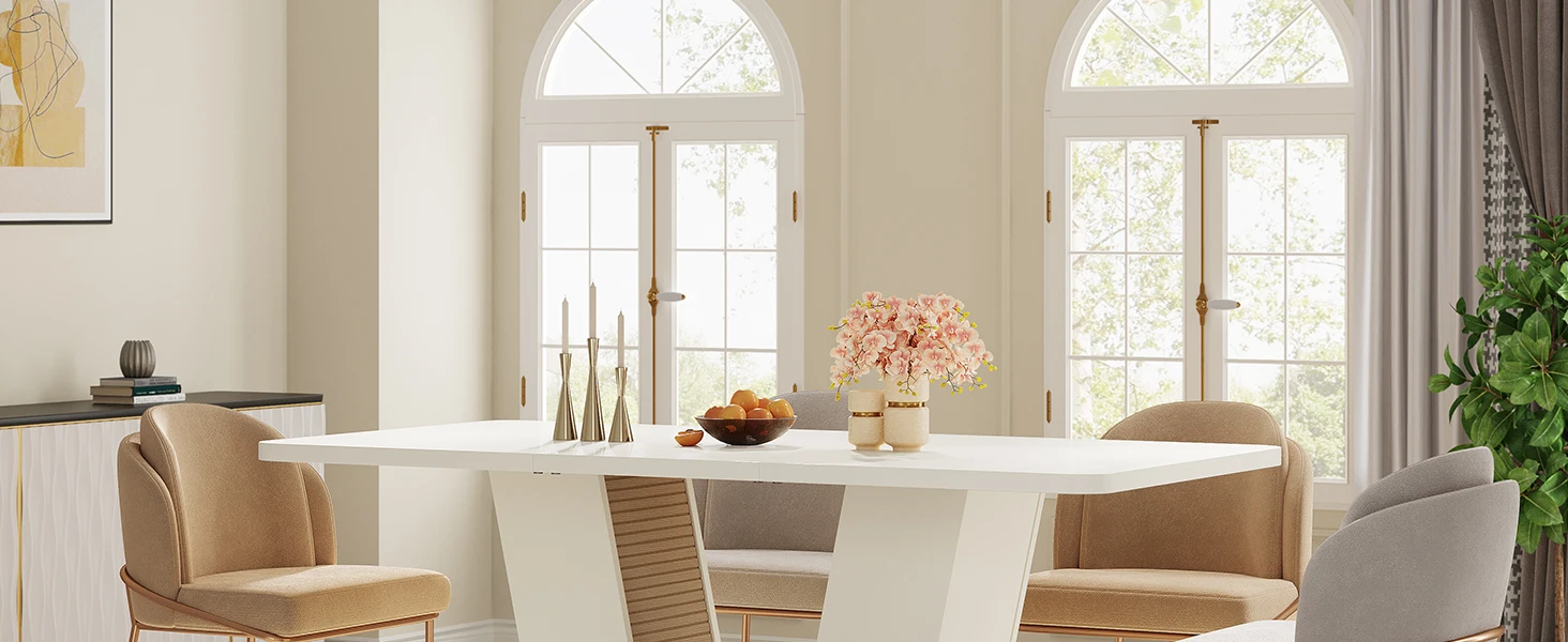 dining room table for 4 6 people modern dinner table 55 inches kitchen table